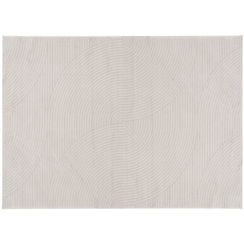 Tapis moderne Rectangulaire 160x230 en Viscose Beige Motif graphique Melian - 1