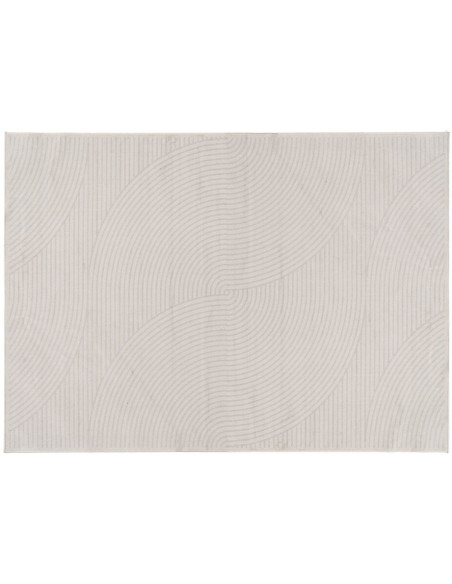 Tapis moderne Rectangulaire 160x230 en Viscose Beige Motif graphique Melian - 1
