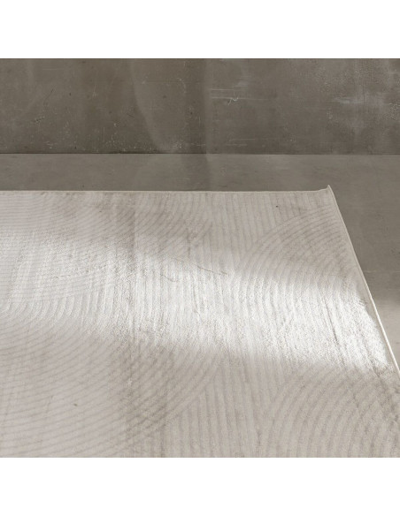 Tapis moderne Rectangulaire 160x230 en Viscose Beige Motif graphique Melian - 2