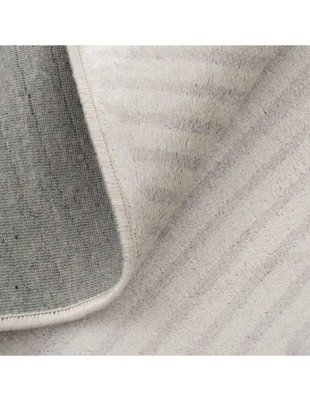 Tapis moderne Rectangulaire 160x230 en Viscose Beige Motif graphique Melian - 3