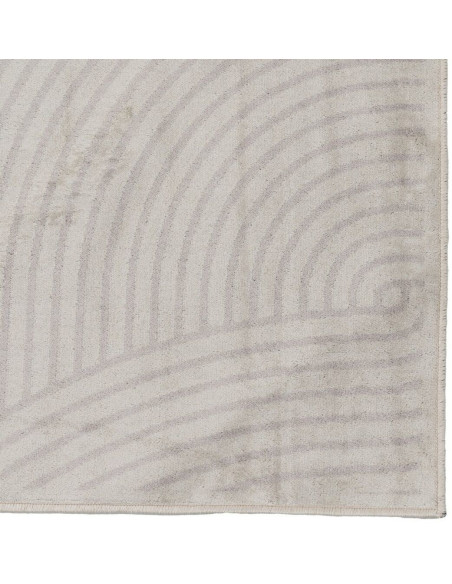 Tapis moderne Rectangulaire 160x230 en Viscose Beige Motif graphique Melian - 4