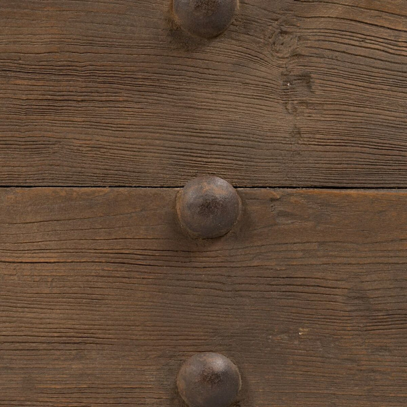 Grande Table basse industrielle Rectangulaire 1 étagère en Bois d'orme recyclé Naturel Métal Noir Firia - 8