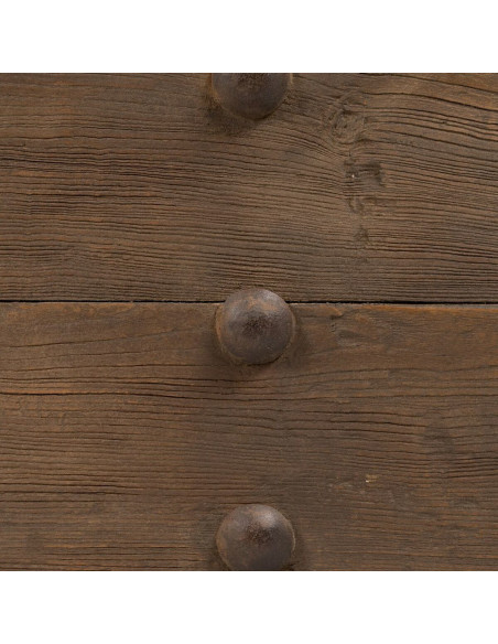 Grande Table basse industrielle Rectangulaire 1 étagère en Bois d'orme recyclé Naturel Métal Noir Firia - 8