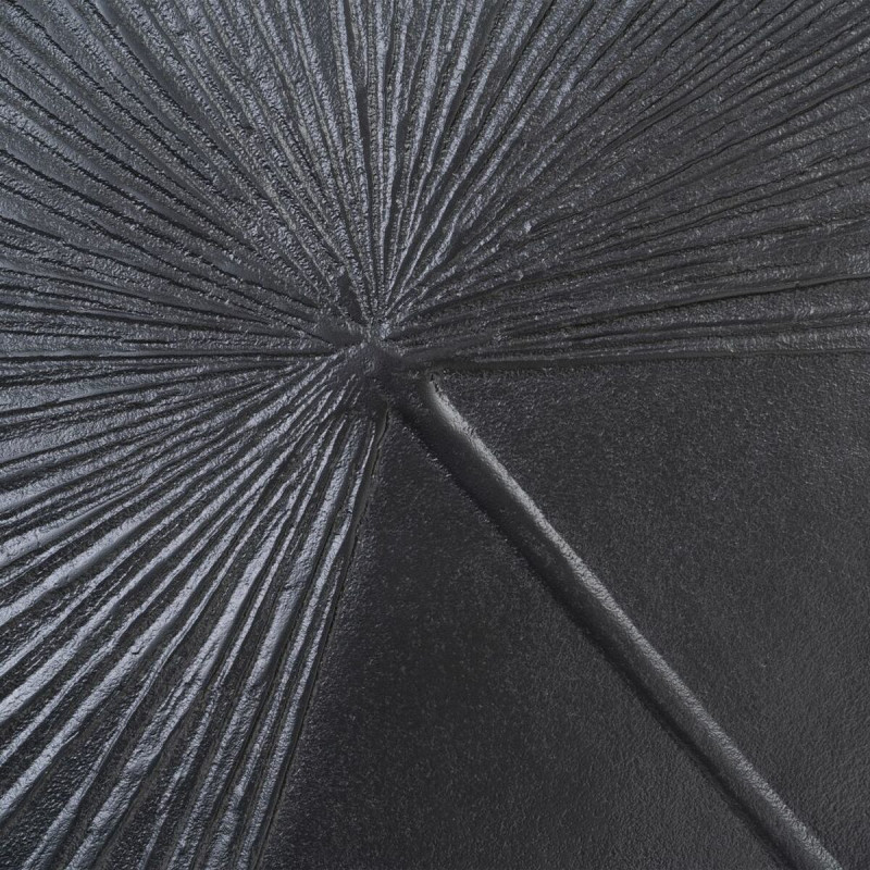 Table basse originale Ronde en Métal Noir Motif feuille Kelryn - 6