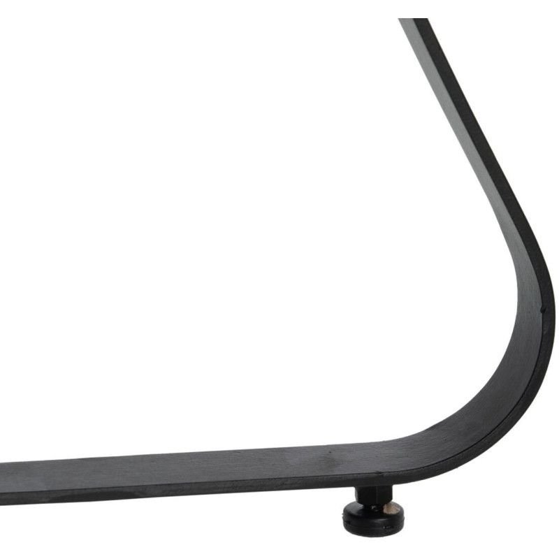 Table basse originale Ronde en Métal Noir Motif feuille Kelryn - 8