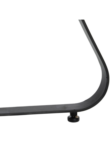 Table basse originale Ronde en Métal Noir Motif feuille Kelryn - 8