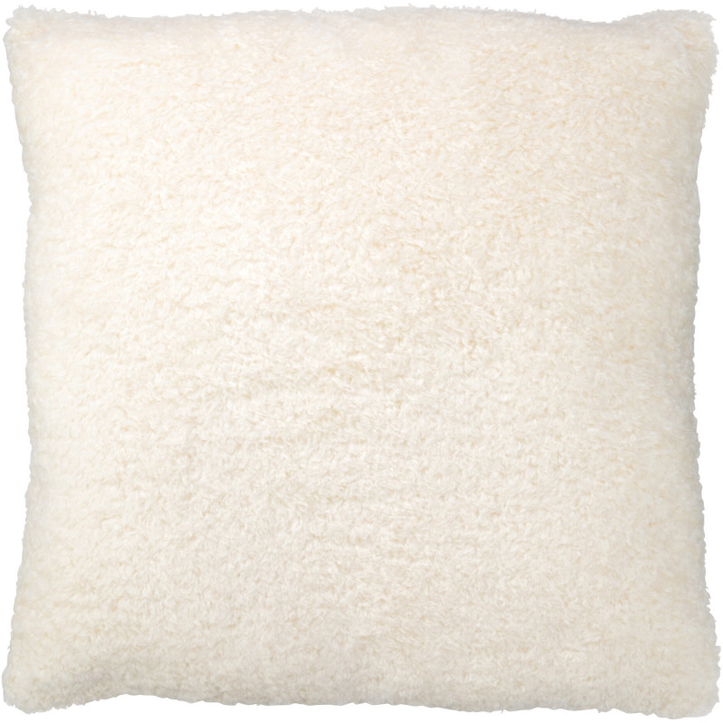 Coussin Carré Teddy 45x45 en Polyester Blanc - 1