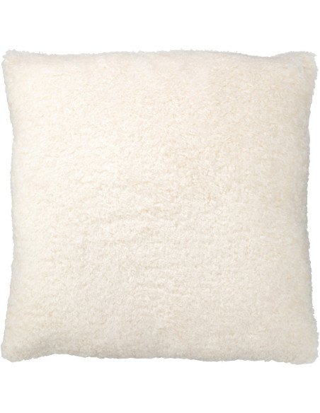 Coussin Carré Teddy 45x45 en Polyester Blanc - 1