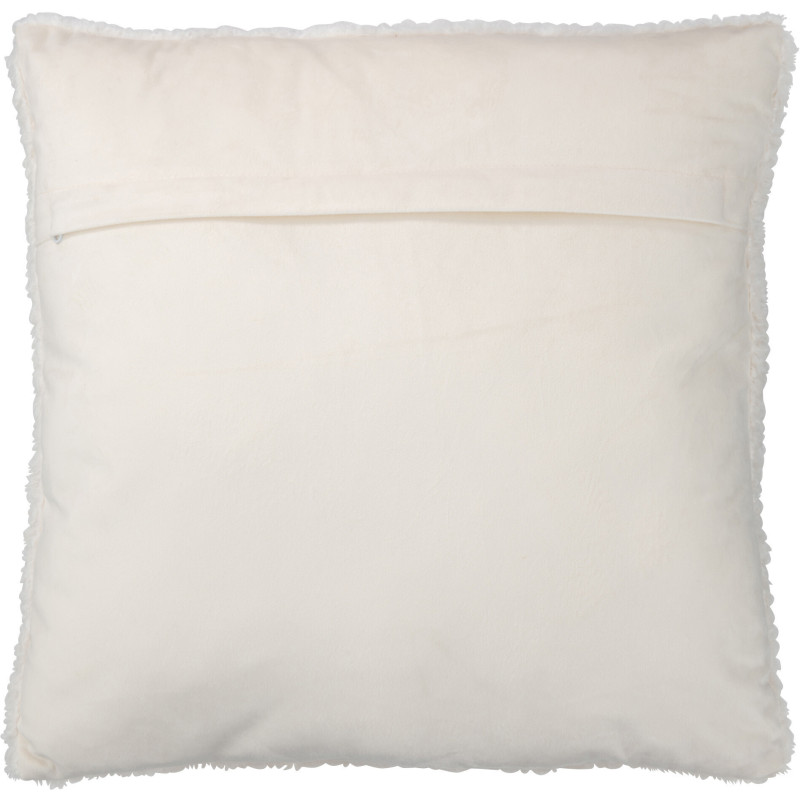 Coussin Carré Teddy 45x45 en Polyester Blanc - 3