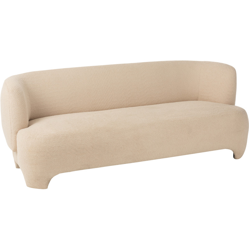 Canapé 2 places Plush en Bouclette Blanc Bois - 1