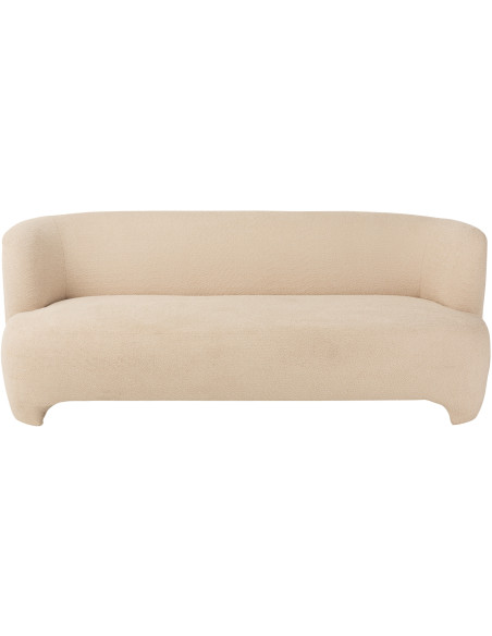 Canapé 2 places Plush en Bouclette Blanc Bois - 3