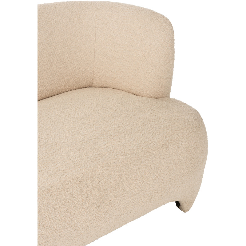 Canapé 2 places Plush en Bouclette Blanc Bois - 8