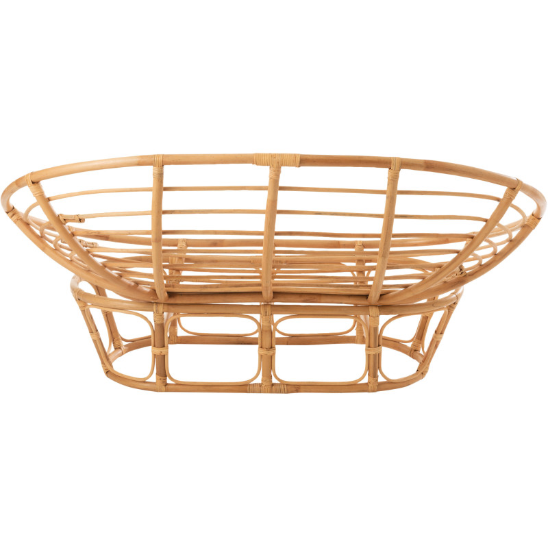 Canapé Papasan 2 places Roni en Rotin Naturel Tissu Blanc - 12