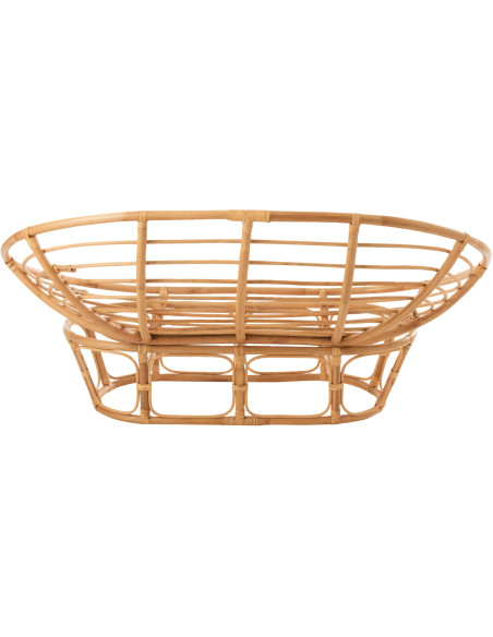 Canapé Papasan 2 places Roni en Rotin Naturel Tissu Blanc - 12