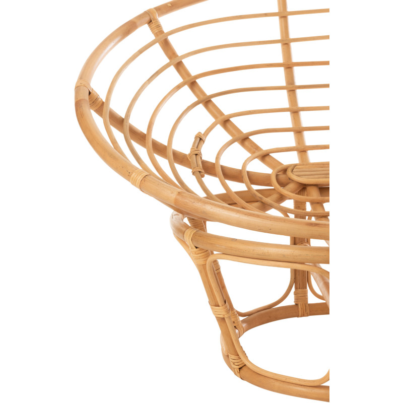 Canapé Papasan 2 places Roni en Rotin Naturel Tissu Blanc - 13