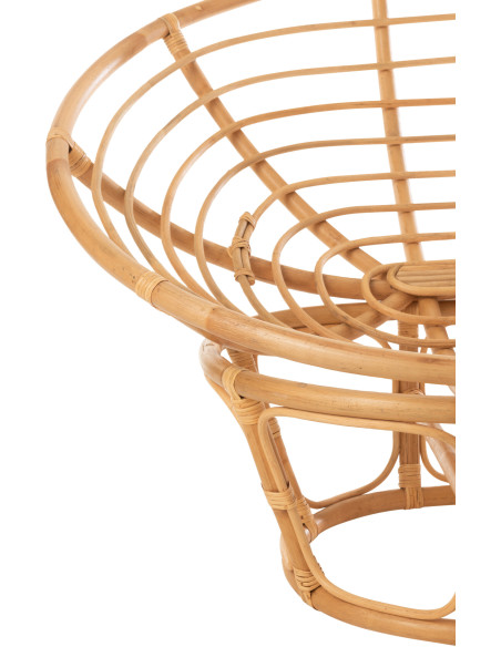 Canapé Papasan 2 places Roni en Rotin Naturel Tissu Blanc - 13