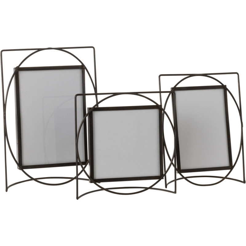 Cadre photo Rectangulaire Designo en Métal Noir pour photo 13x18 - 4