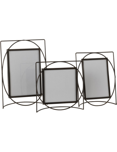 Cadre photo Rectangulaire Designo en Métal Noir pour photo 13x18 - 4