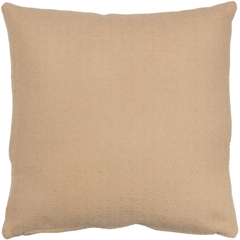 Coussin Carré Trivose 45x45 en Polyester Beige Motif cercles Avec franges - 2