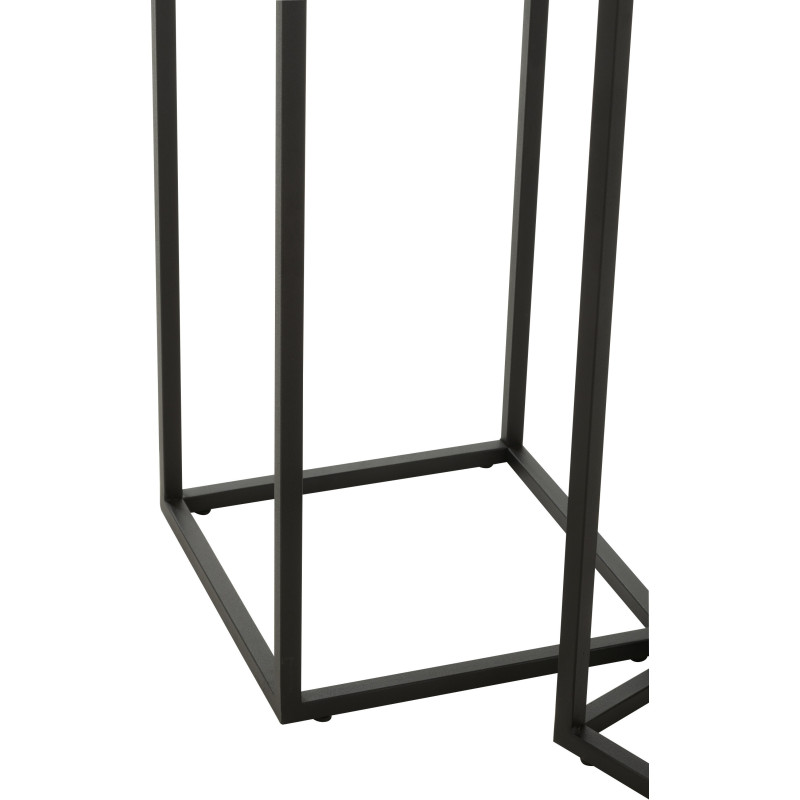 Sellette Haute Gigogne Carrée Loft en Métal Noir (Lot de 2) - 3