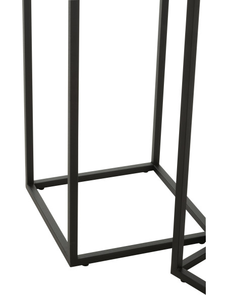 Sellette Haute Gigogne Carrée Loft en Métal Noir (Lot de 2) - 3