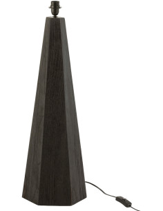 Pied de lampe à poser Octogonal Kate 70 cm en Bois Noir - 1
