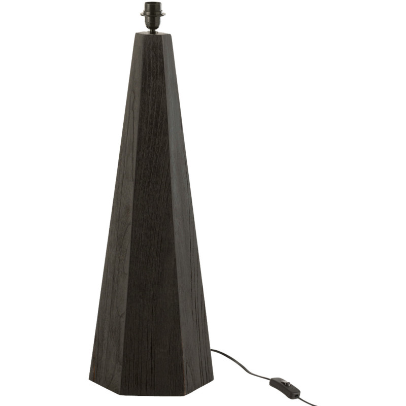 Pied de lampe à poser Octogonal Kate 70 cm en Bois Noir - 1
