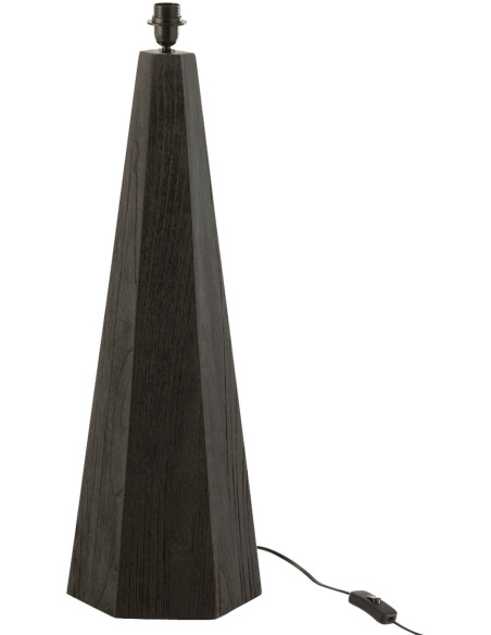 Pied de lampe à poser Octogonal Kate 70 cm en Bois Noir - 1