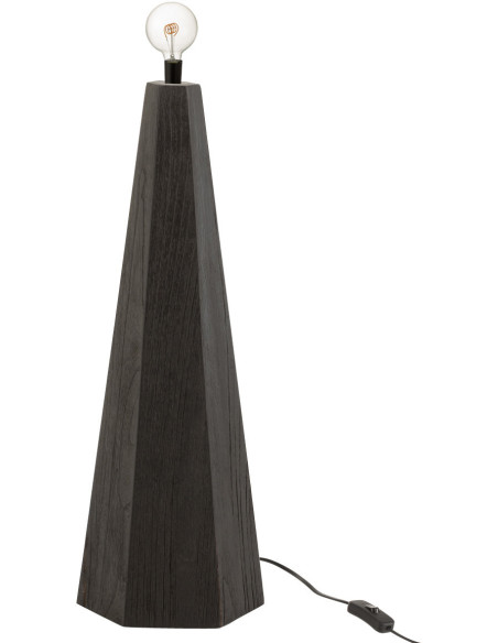 Pied de lampe à poser Octogonal Kate 70 cm en Bois Noir - 2