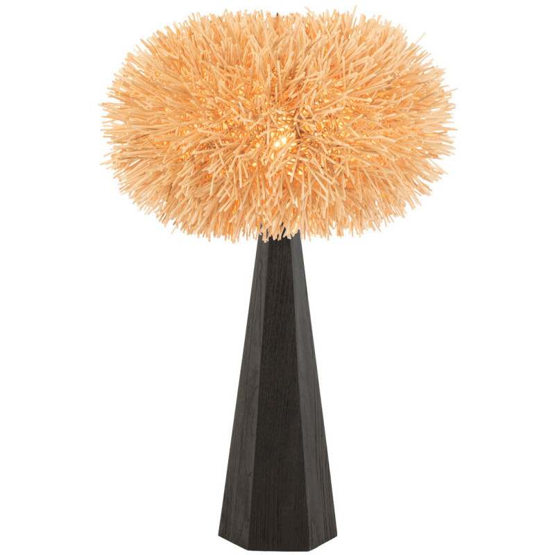 Pied de lampe à poser Octogonal Kate 70 cm en Bois Noir - 3