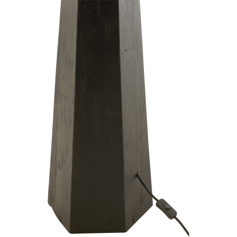 Pied de lampe à poser Octogonal Kate 70 cm en Bois Noir - 5