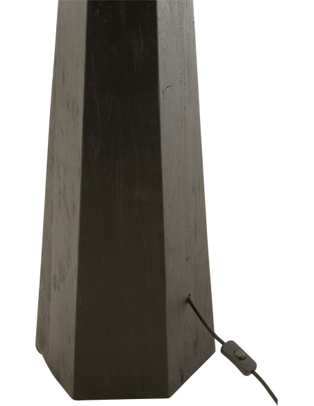 Pied de lampe à poser Octogonal Kate 70 cm en Bois Noir - 5