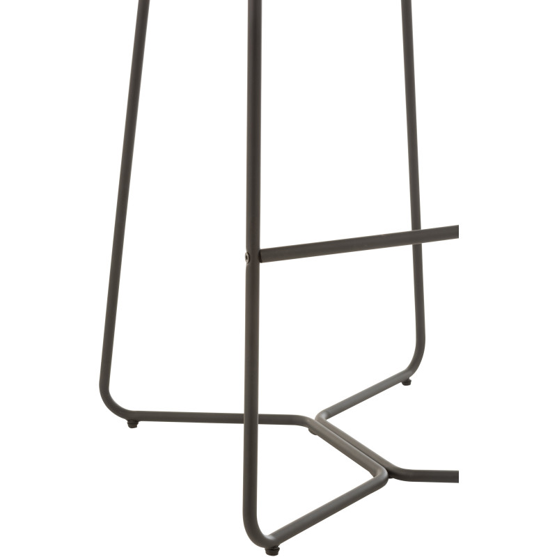 Tabouret de bar avec dossier Laurent en Tissu Vert Métal Noir - 9