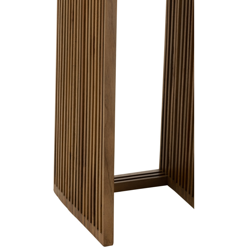 Sellette haute Gigogne Carrée en Bois de teck recyclé Naturel Octave - 5