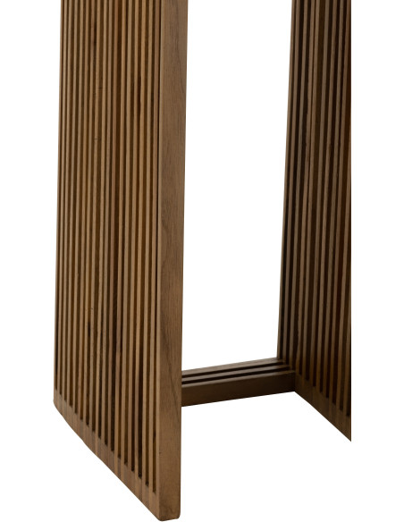 Sellette haute Gigogne Carrée en Bois de teck recyclé Naturel Octave - 5