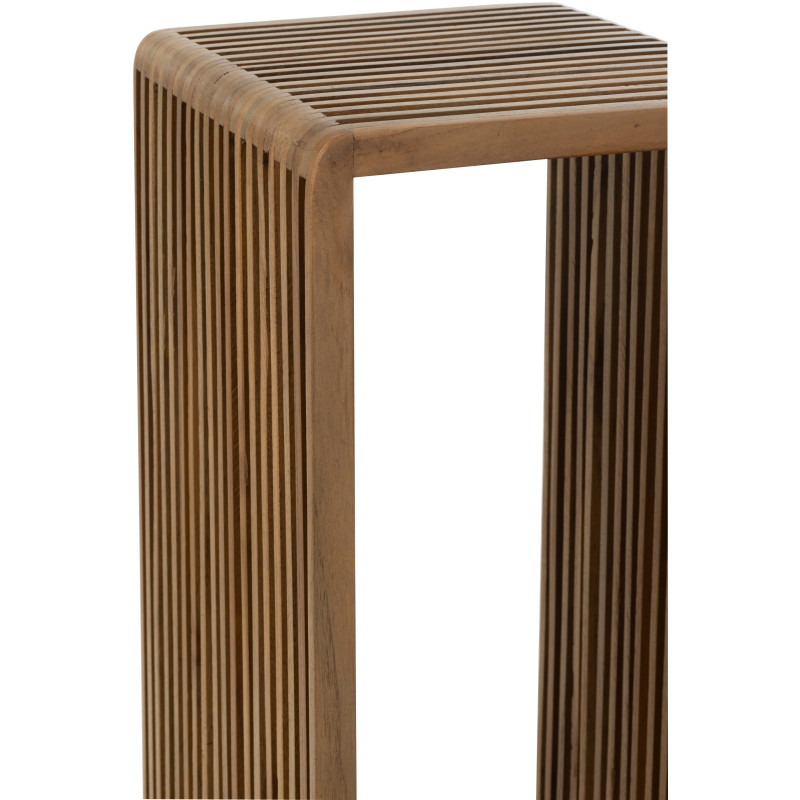 Sellette haute Gigogne Carrée en Bois de teck recyclé Naturel Octave - 7