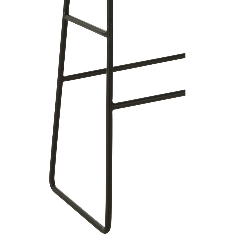 Tabouret de bar Rectangulaire en Bois de teck recyclé Naturel Côme - 5