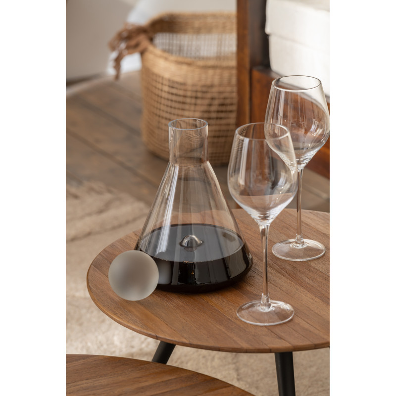 Table d'appoint Gigogne Ronde en Bois de teck recyclé Naturel Côme - 6