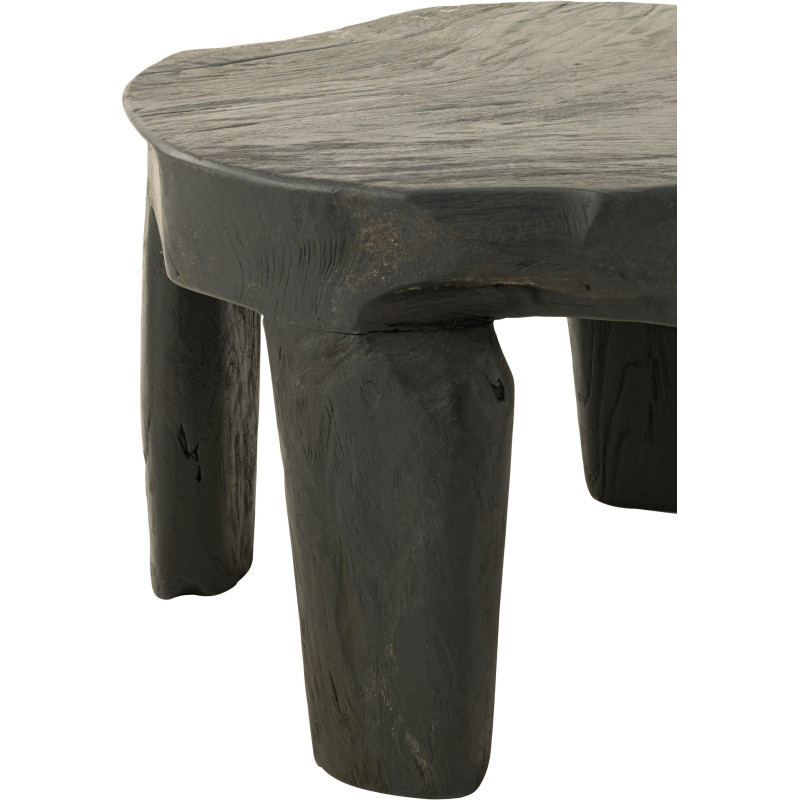 Table basse Gigogne Ronde en Bois de teck Noir Maelie - 3