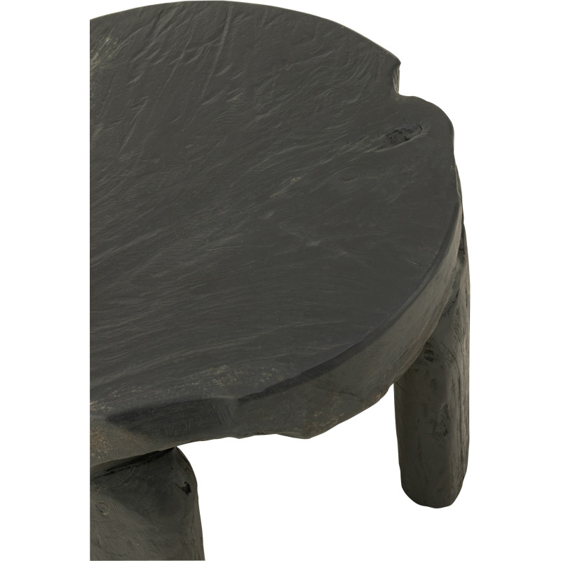 Table basse Gigogne Ronde en Bois de teck Noir Maelie - 4