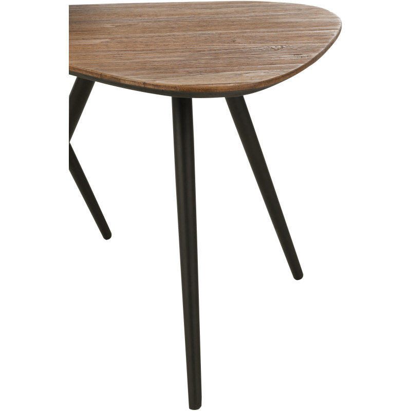 Table d'appoint Gigogne Triangulaire en Bois de teck recyclé Naturel Côme - 4