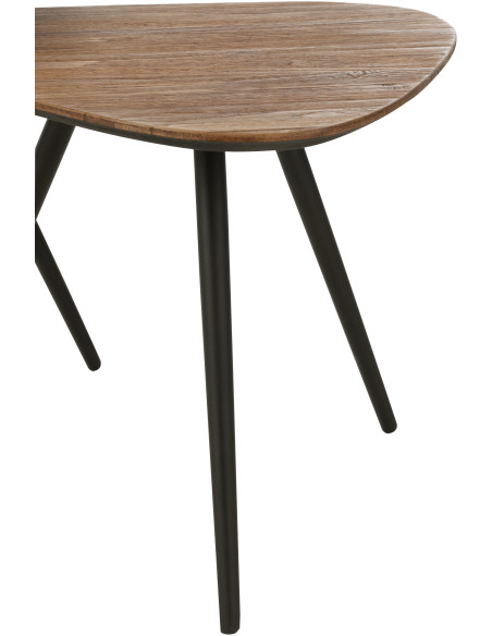 Table d'appoint Gigogne Triangulaire en Bois de teck recyclé Naturel Côme - 4