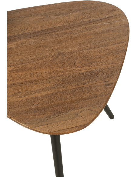 Table d'appoint Gigogne Triangulaire en Bois de teck recyclé Naturel Côme - 5