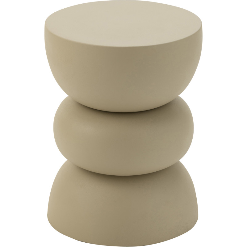 Table d'appoint Ronde en Métal Ivoire Lise - 1