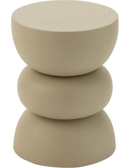 Table d'appoint Ronde en Métal Ivoire Lise - 1