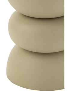 Table d'appoint Ronde en Métal Ivoire Lise - 1 2