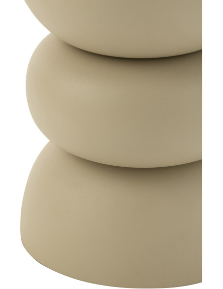 Table d'appoint Ronde en Métal Ivoire Lise - 2