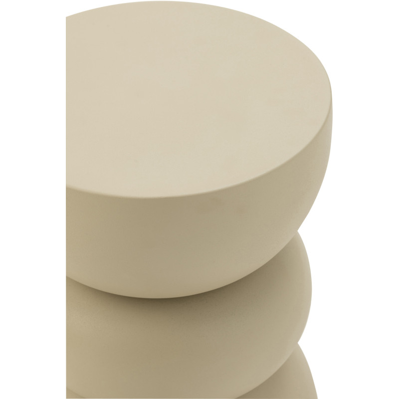 Table d'appoint Ronde en Métal Ivoire Lise - 3