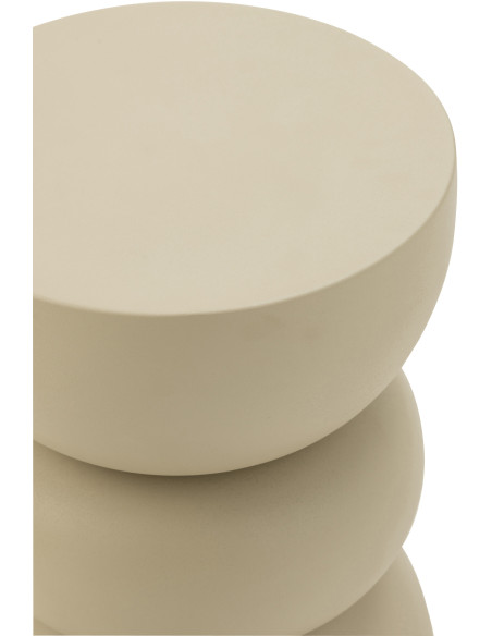 Table d'appoint Ronde en Métal Ivoire Lise - 3