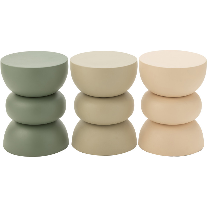 Table d'appoint Ronde en Métal Ivoire Lise - 4